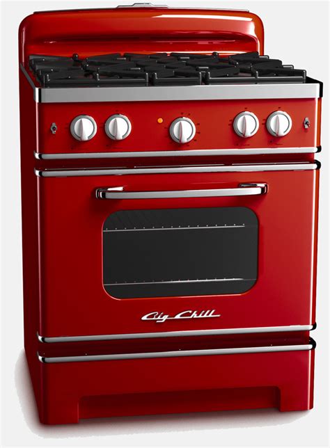 retro red stove